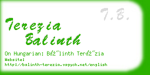 terezia balinth business card